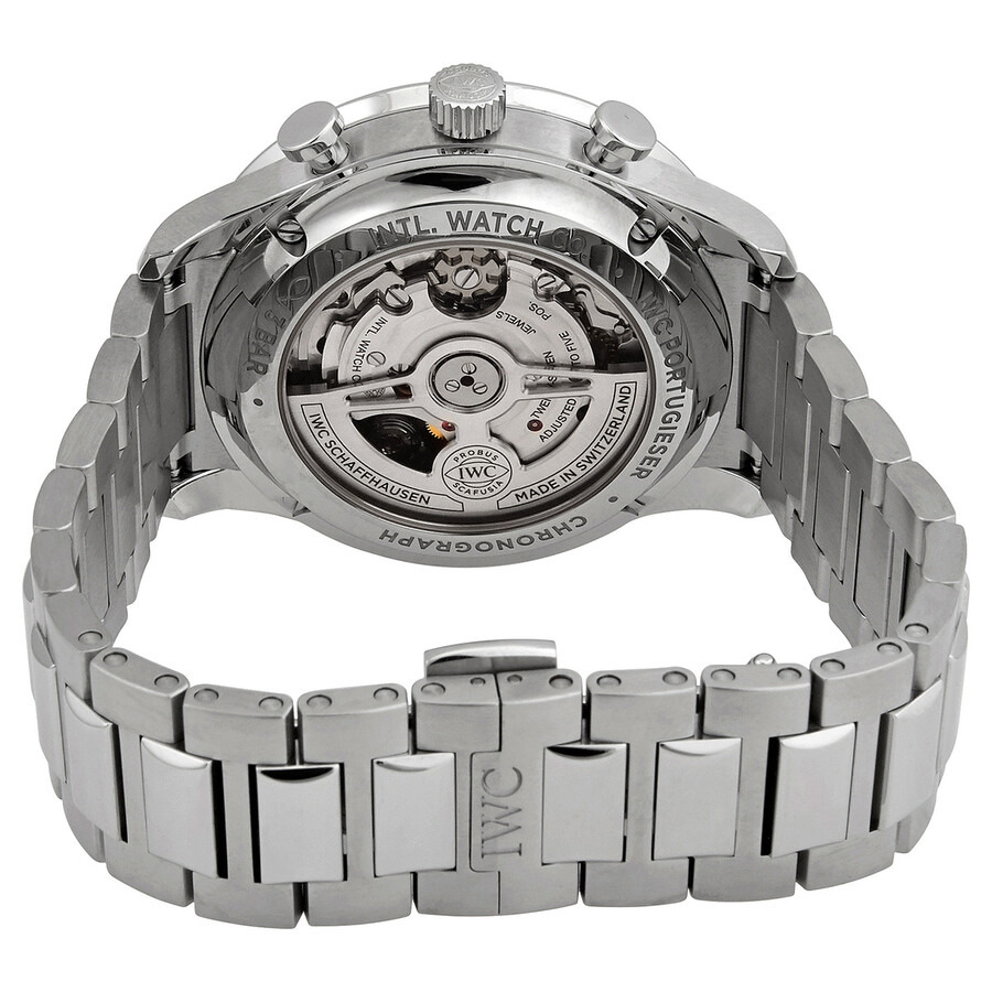 Pre-owned IWC Portugieser Chronograph Silver Dial Men's Watch IW371617 - 3