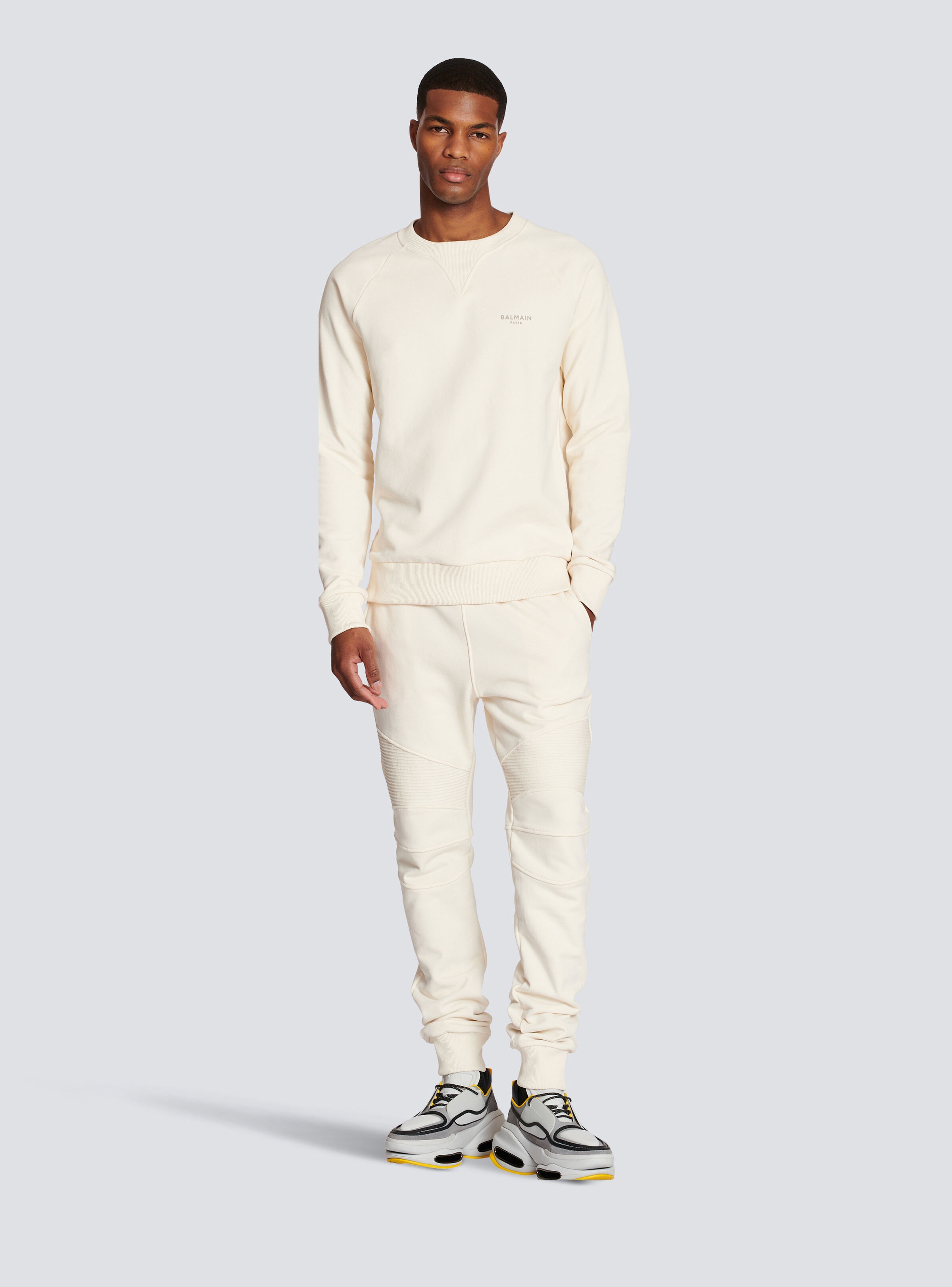 Cotton printed Balmain logo sweatshirt - 2