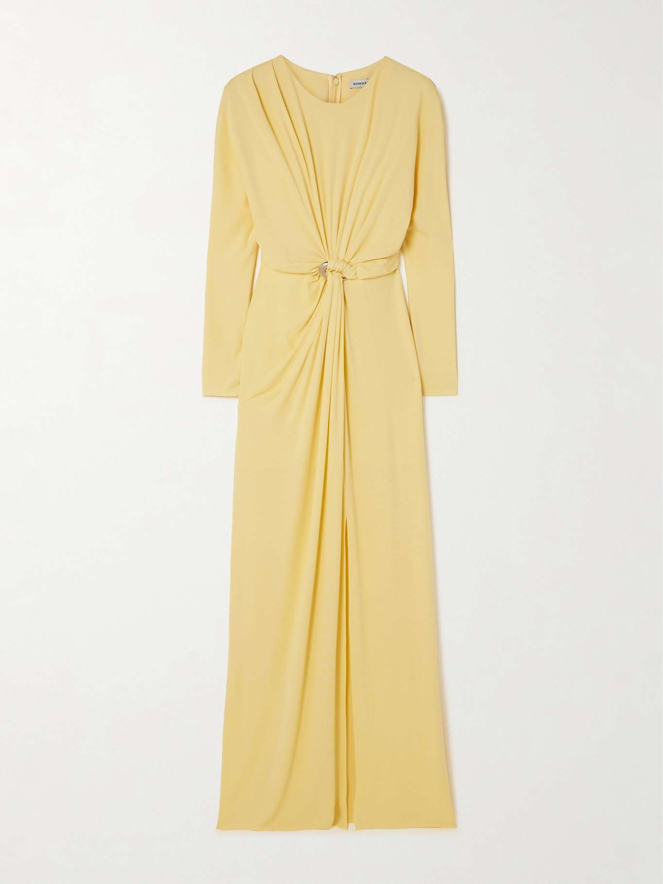 Maisie embellished draped stretch-jersey maxi dress - 1