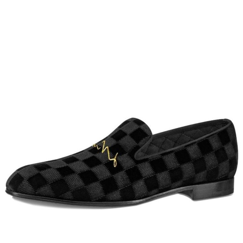LOUIS VUITTON Auteuil Velvet Shoes 'Black' 1A4OO3 - 1