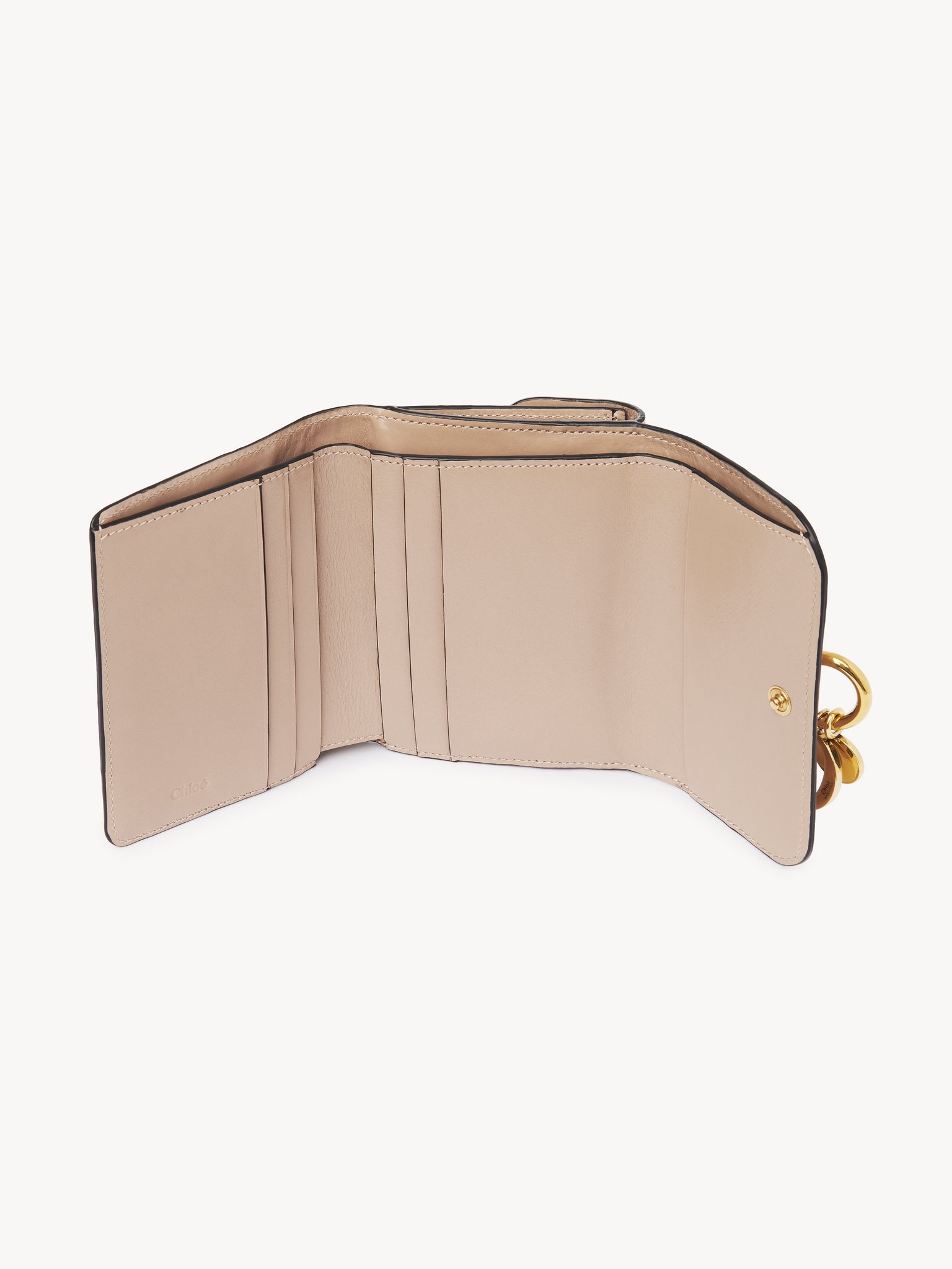SMALL ALPHABET TRI-FOLD IN SHINY LEATHER - 3