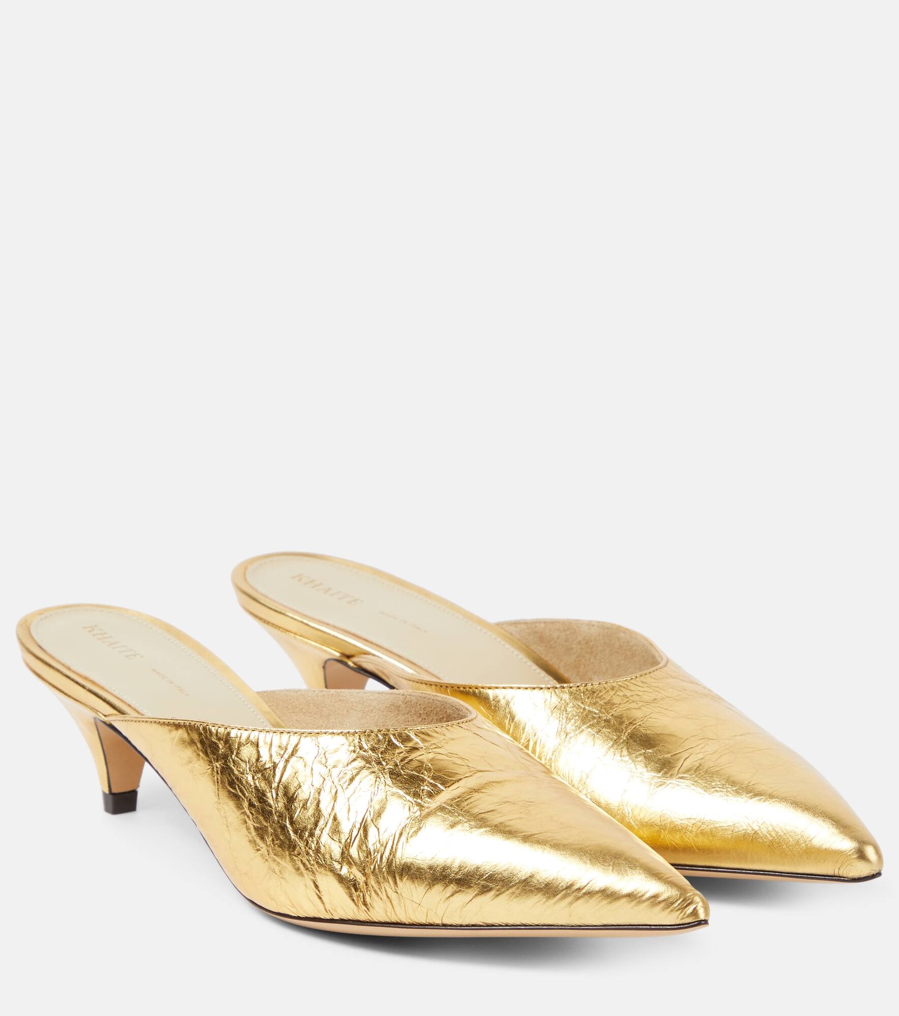 River metallic leather mules - 1