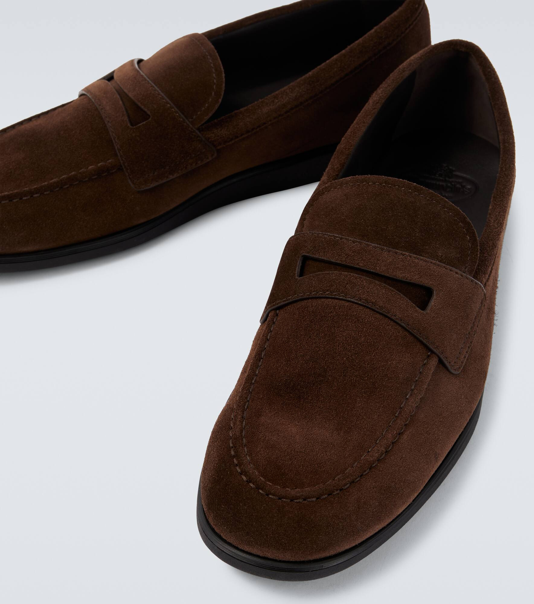 Portsmouth suede penny loafers - 3