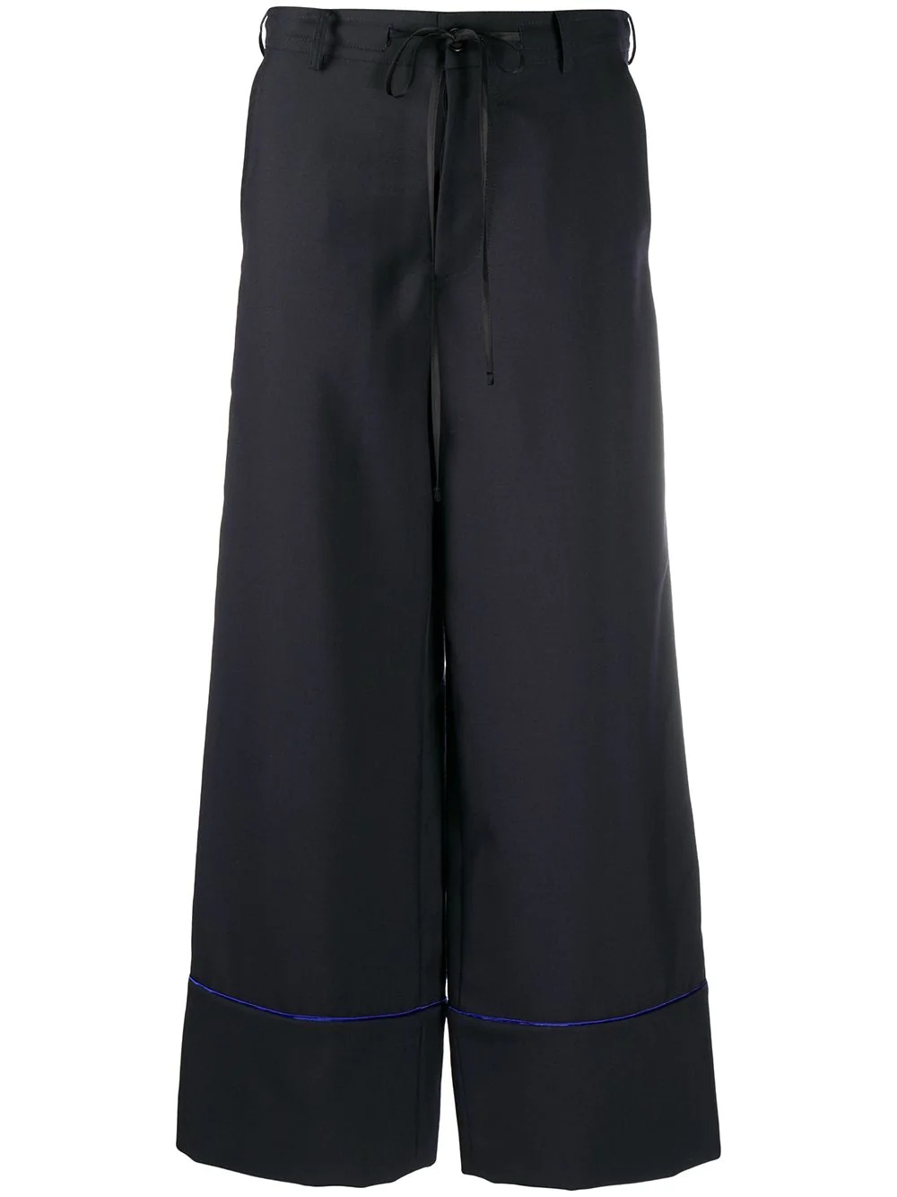 wide-leg tie-waist trousers - 1