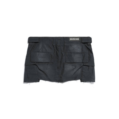 BALENCIAGA Women's Cargo Mini Skirt in Black outlook