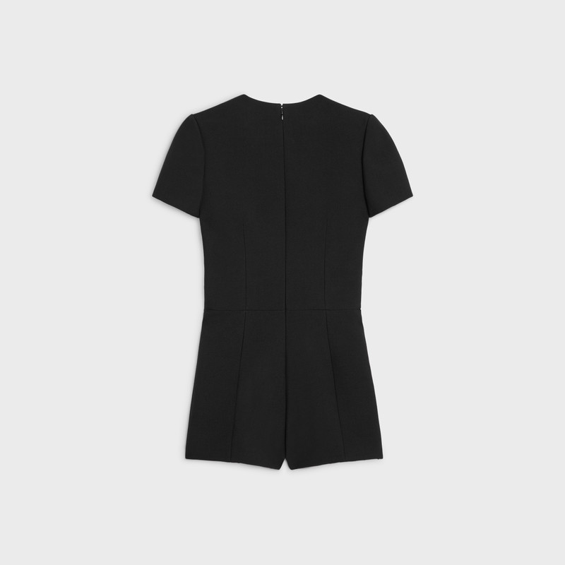 CELINE short jumpsuit in gauffered double wool outlook