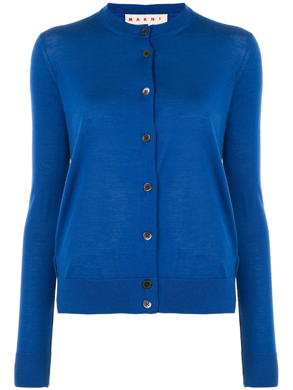 blue button-down cardigan - 1