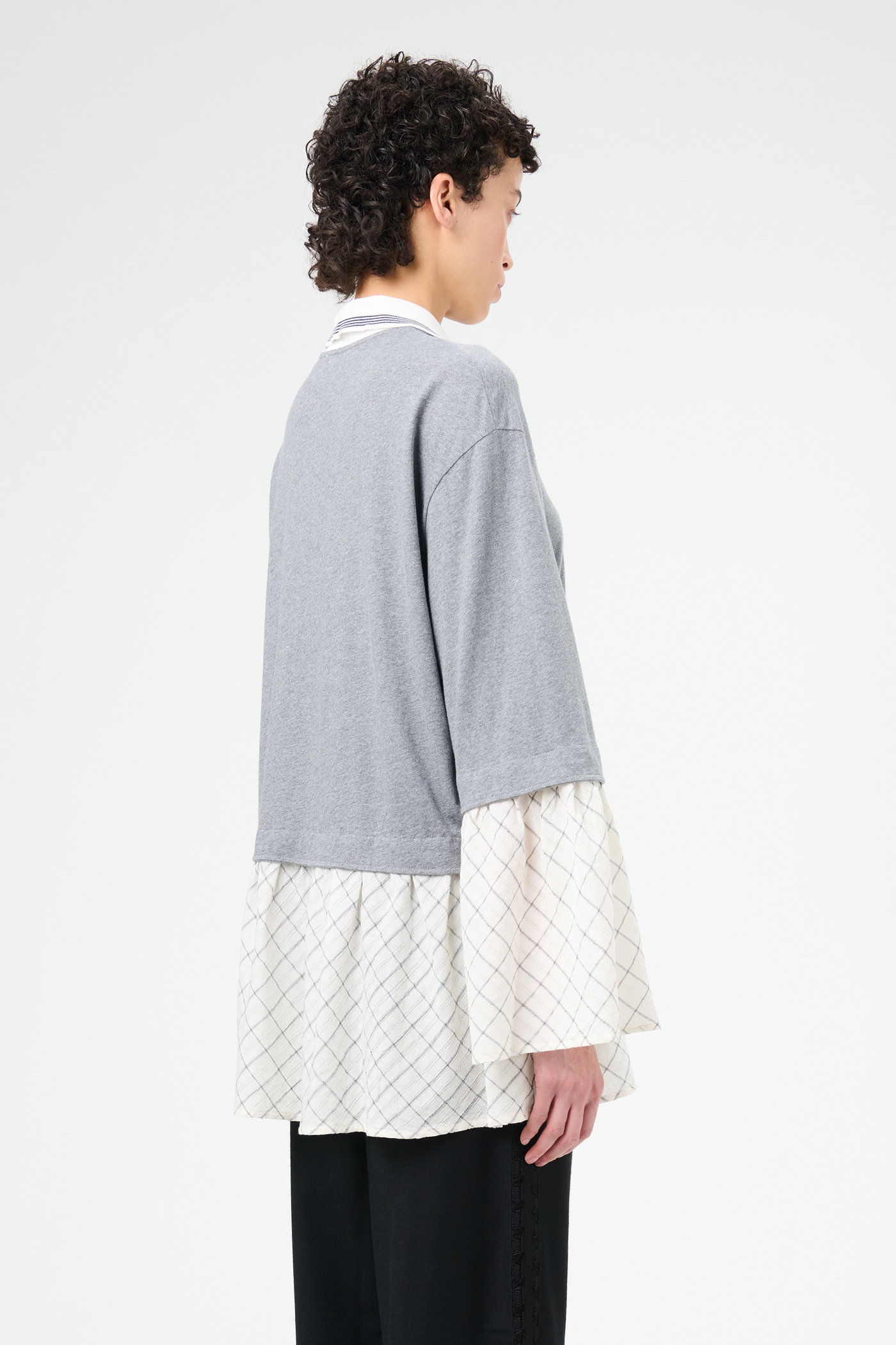Reminiscing Dress Grey Melange Check - 5