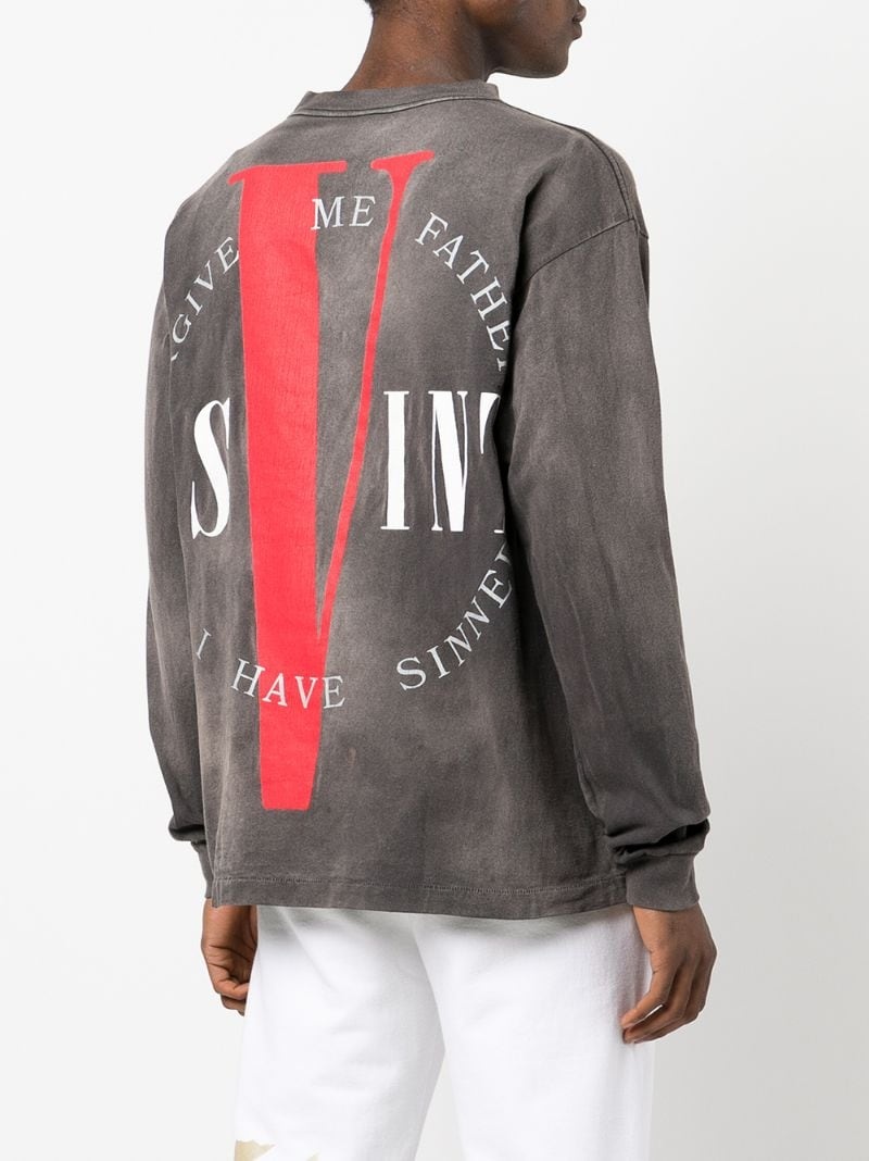 slogan-print long-sleeved T-shirt - 8