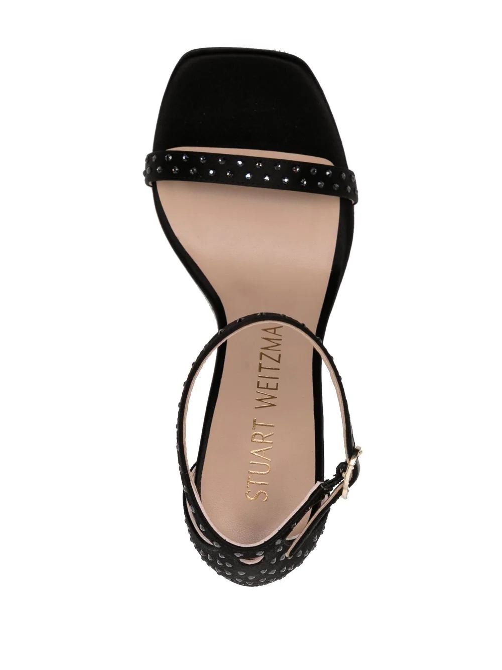 Nudistshine studded 100mm wedge sandals - 4