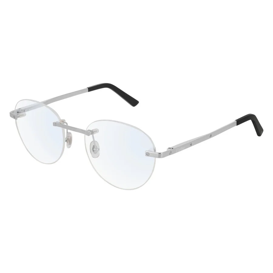 Cartier Santos de Cartier Demo Round Men's Eyeglasses CT0109O 002 53 - 1