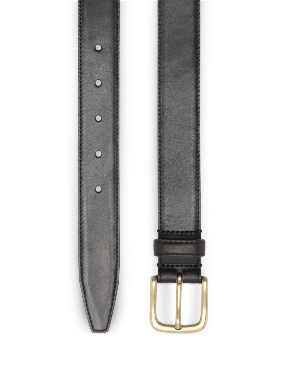 smooth leather belt - 3