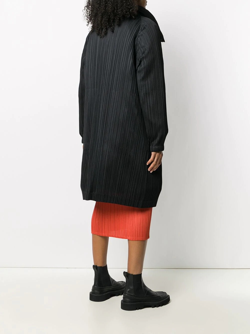 micro pleat duffle coat - 3