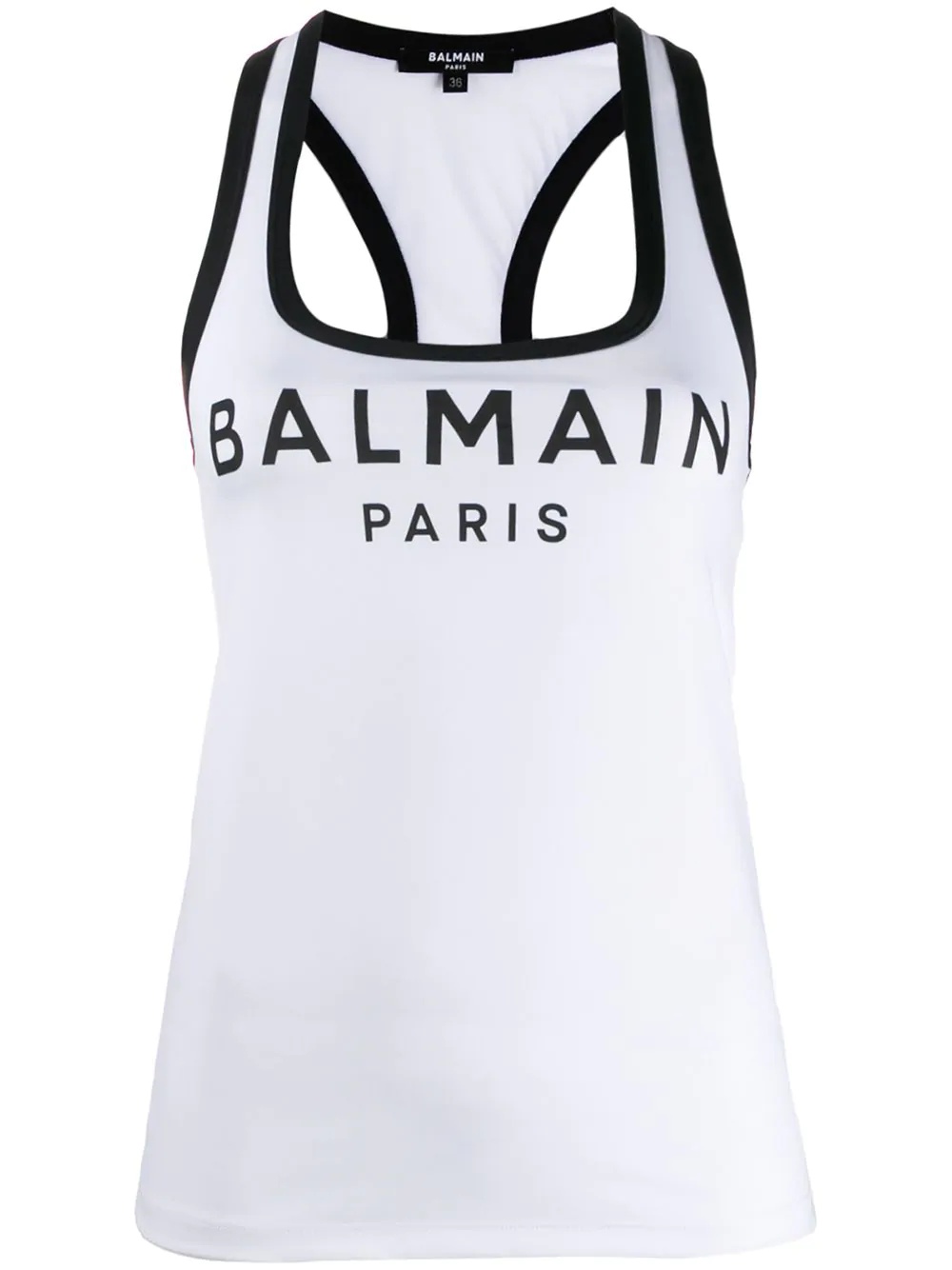 logo print tank top - 1