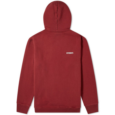 VETEMENTS VETEMENTS Small Logo Popover Hoody outlook