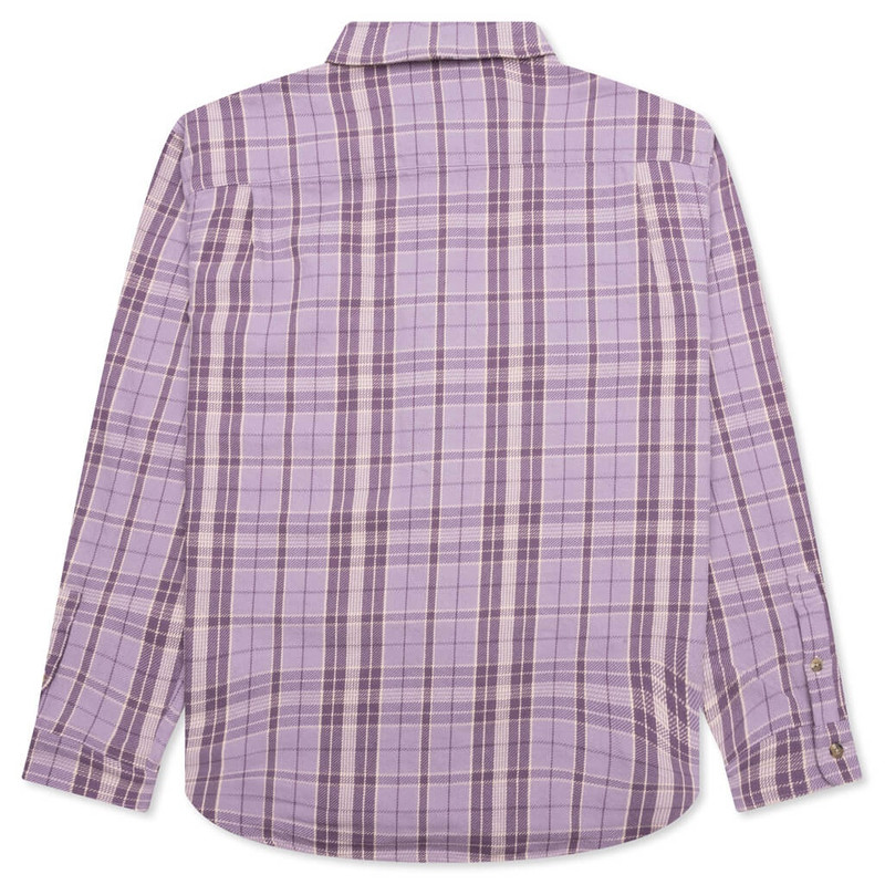 Stüssy STONES PLAID SHIRT - LAVENDER outlook