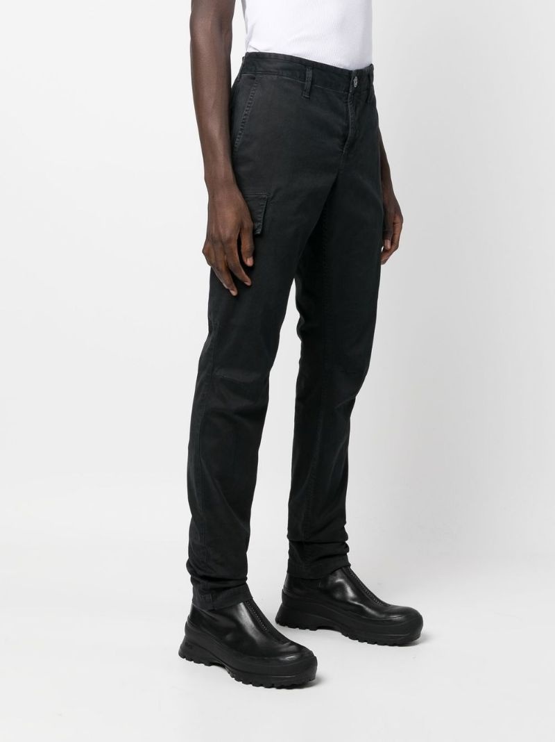 slim-cut cargo trousers - 3