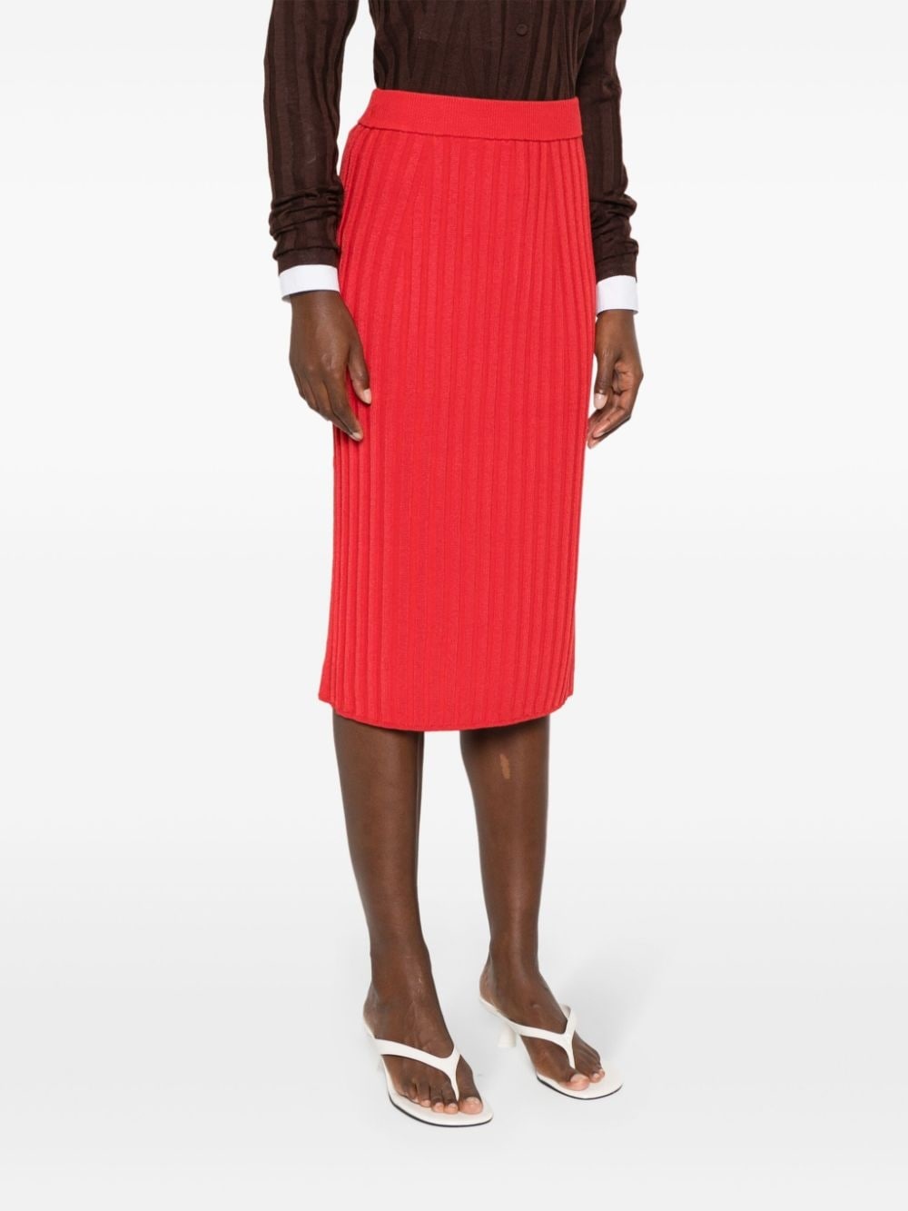 chunky-ribbed skirt - 3