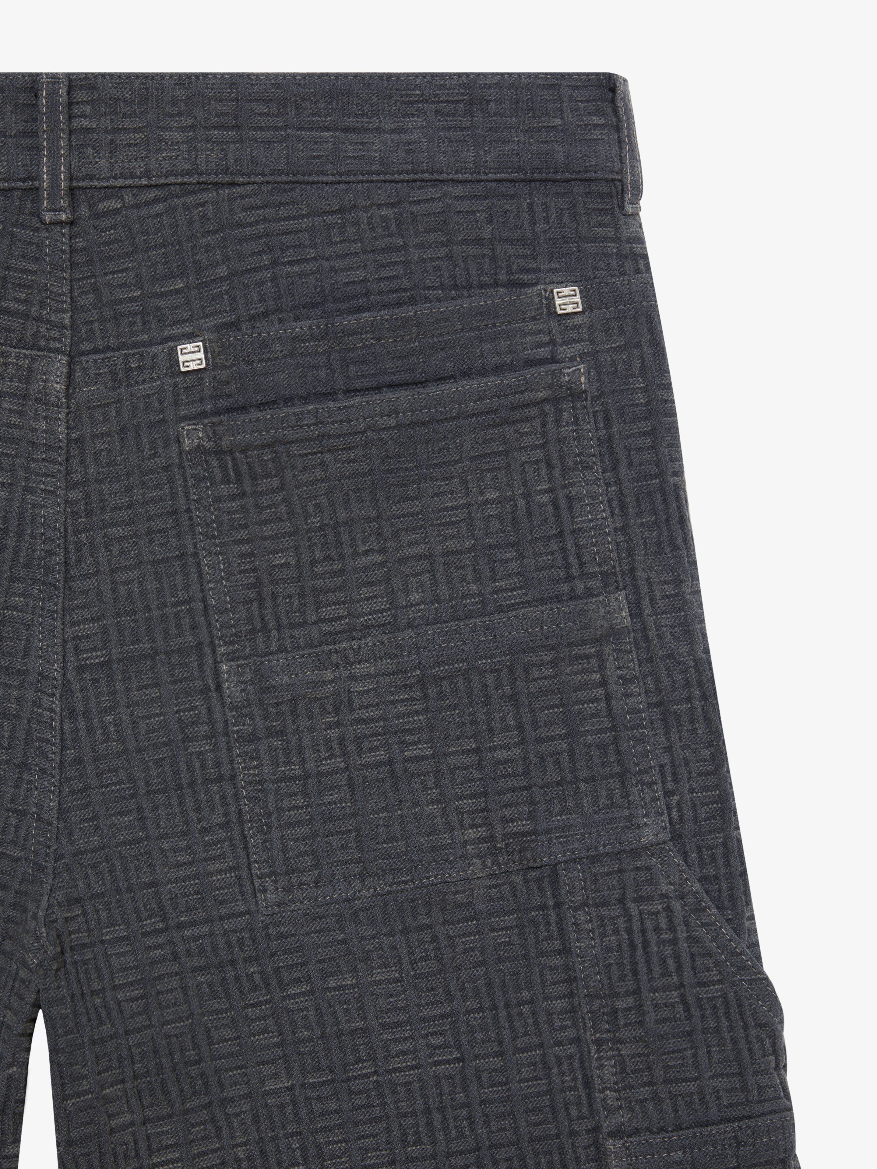CARPENTER BERMUDA SHORTS IN 4G DENIM - 5