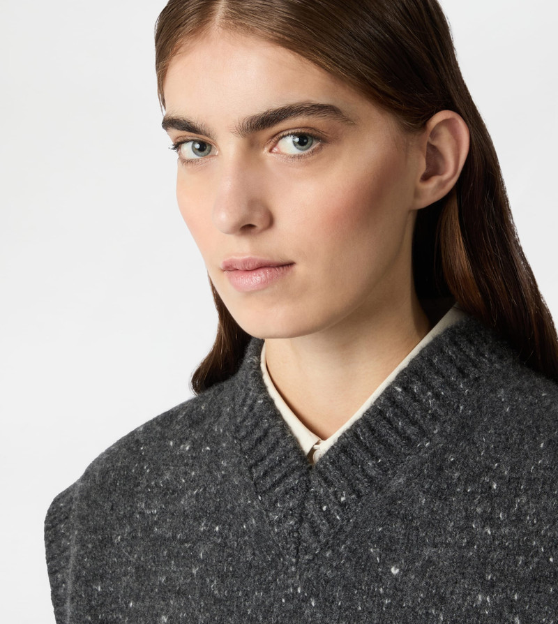 CASHMERE BLEND VEST - GREY 5