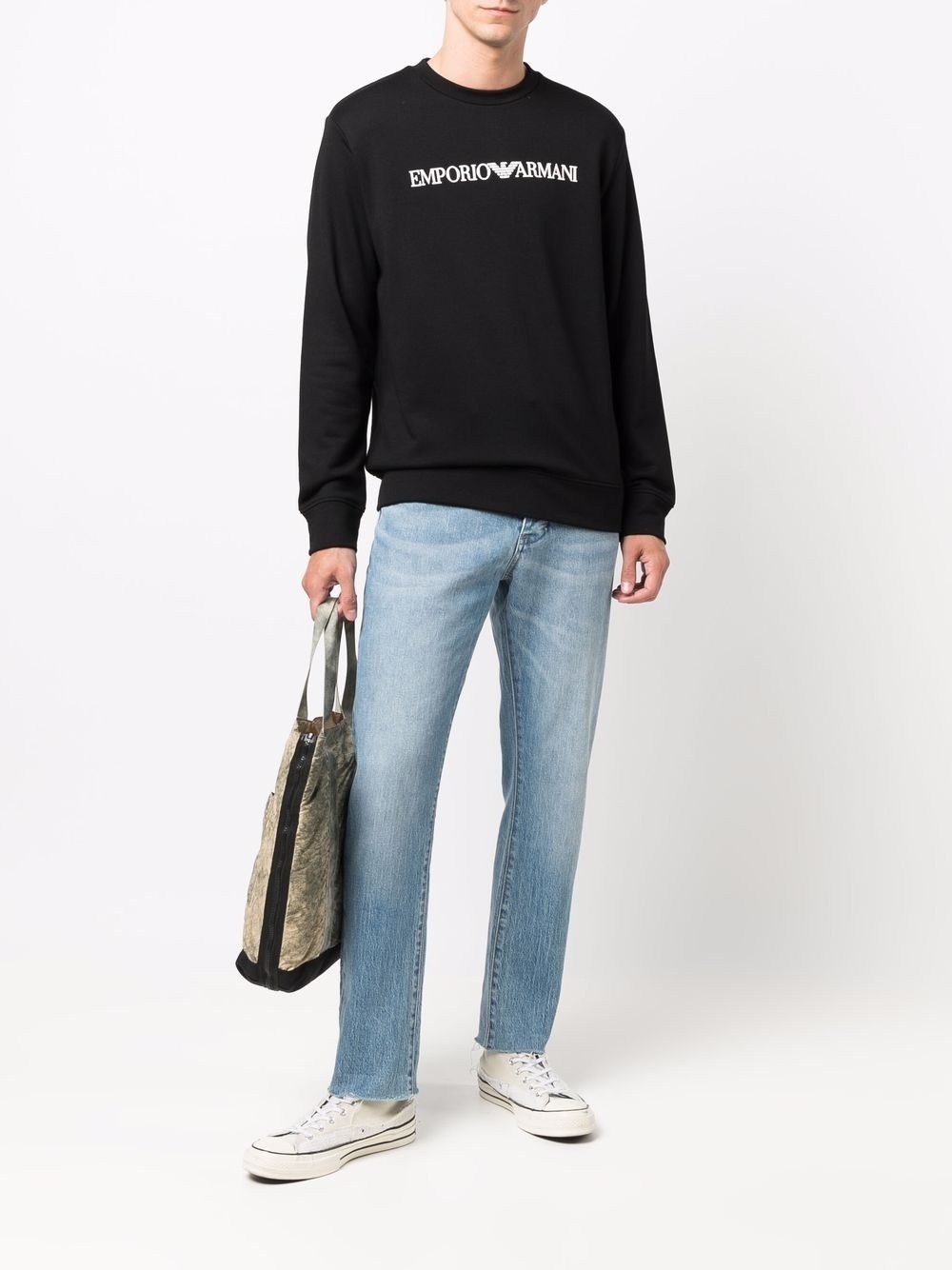 Emporio Armani Logo-print Crew-neck Sweatshirt - 4