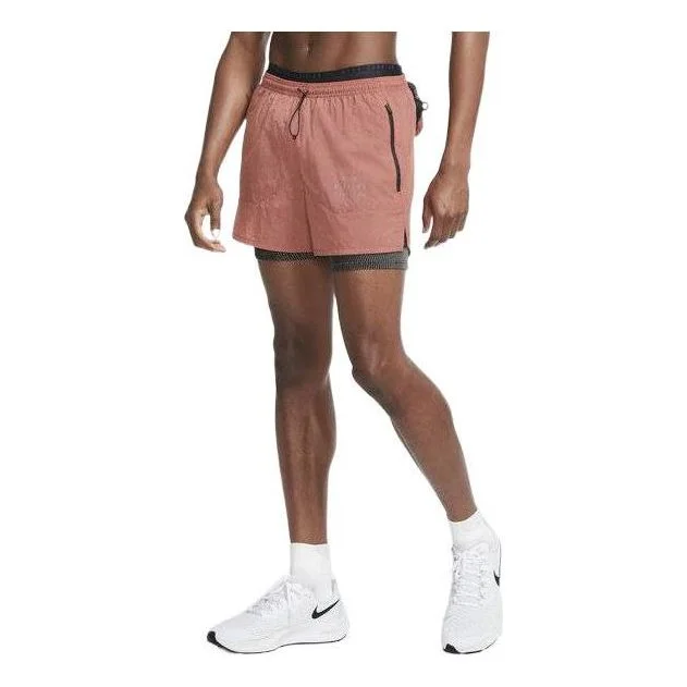 Men's Nike Quick Dry Breathable 3 In 1 Running Shorts Pink CU5557-652 - 1