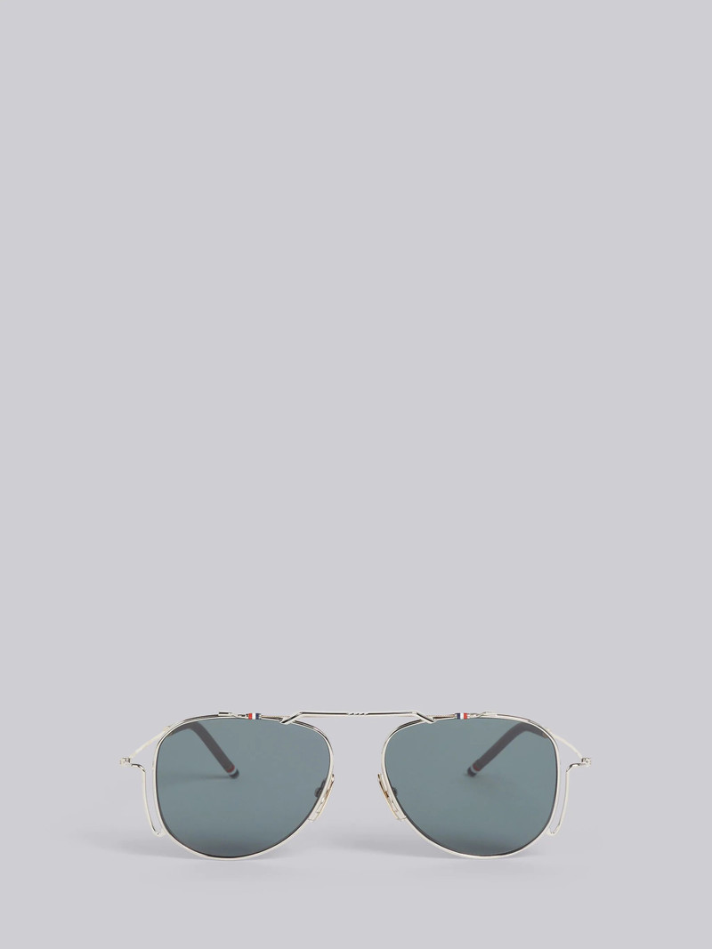 TB917 - Silver Classic Aviator Sunglasses 1