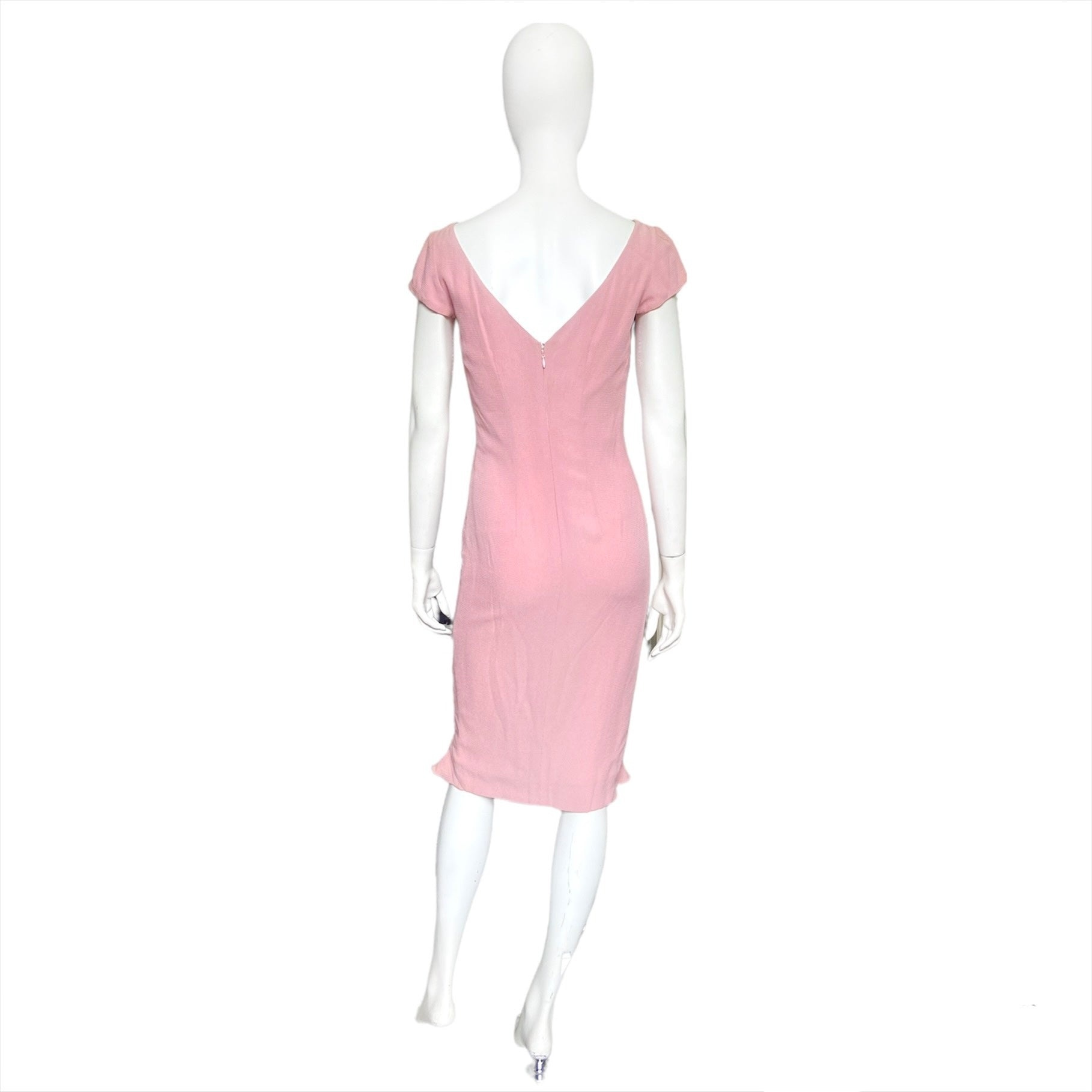 Christian dior Galliano ss99 plunging back pop pink dress - 3