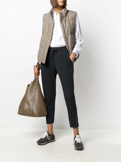 Brunello Cucinelli drawstring cropped trousers outlook