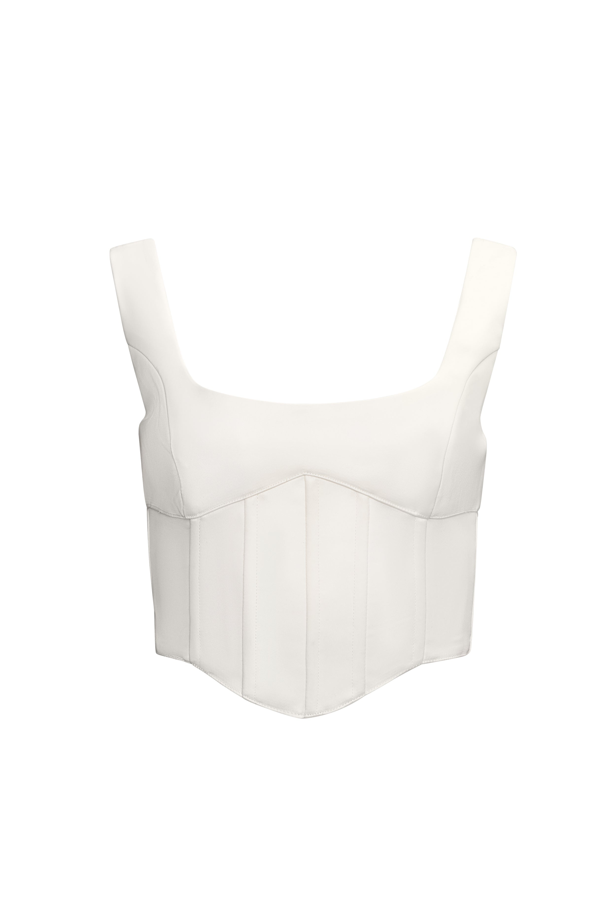 SATIN LACE-UP BUSTIER TOP - 1