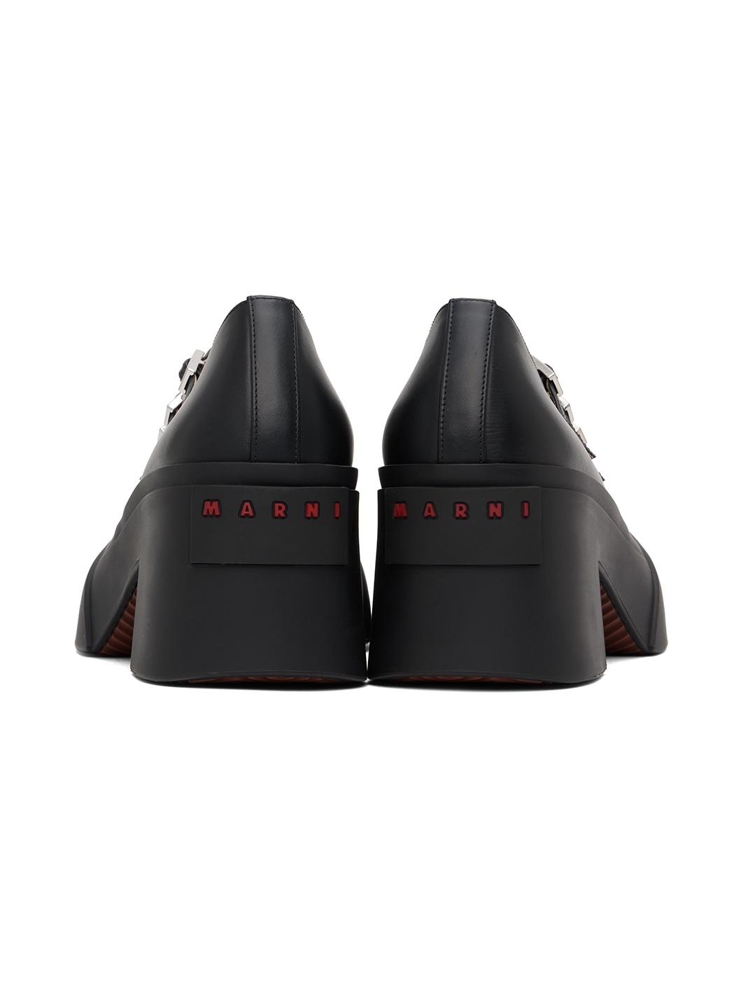 Black Pablo Triple-Buckle Mary Jane Heels - 2