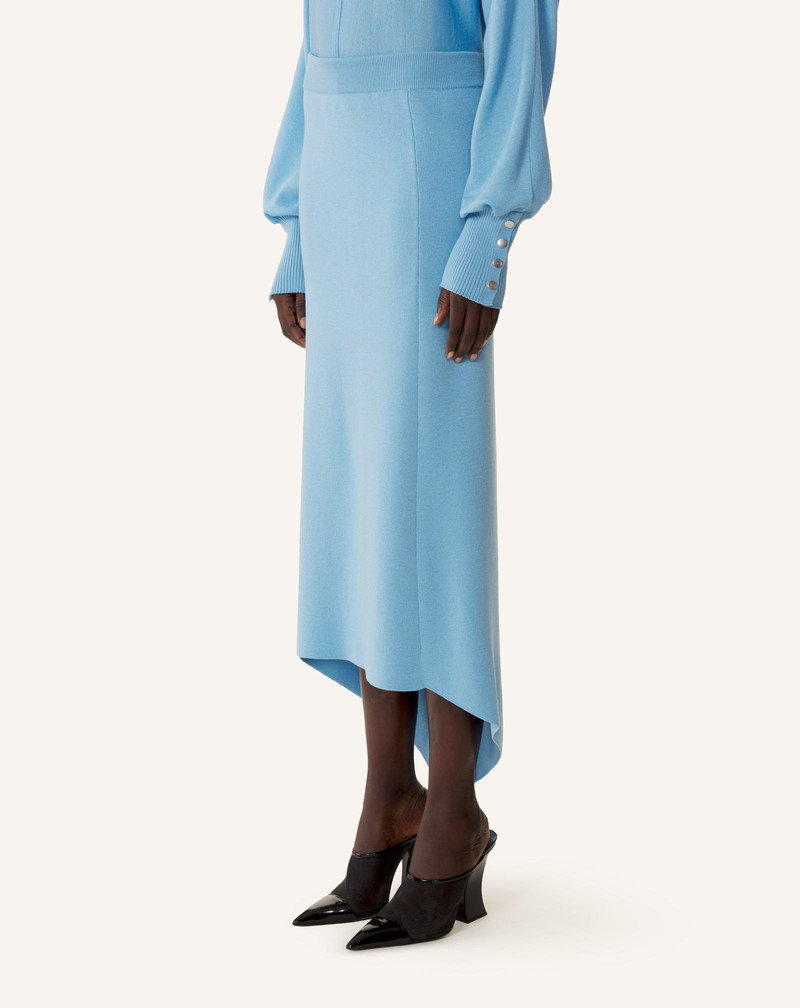 BUTTONED LONG SKIRT IN MERINO WOOL 3