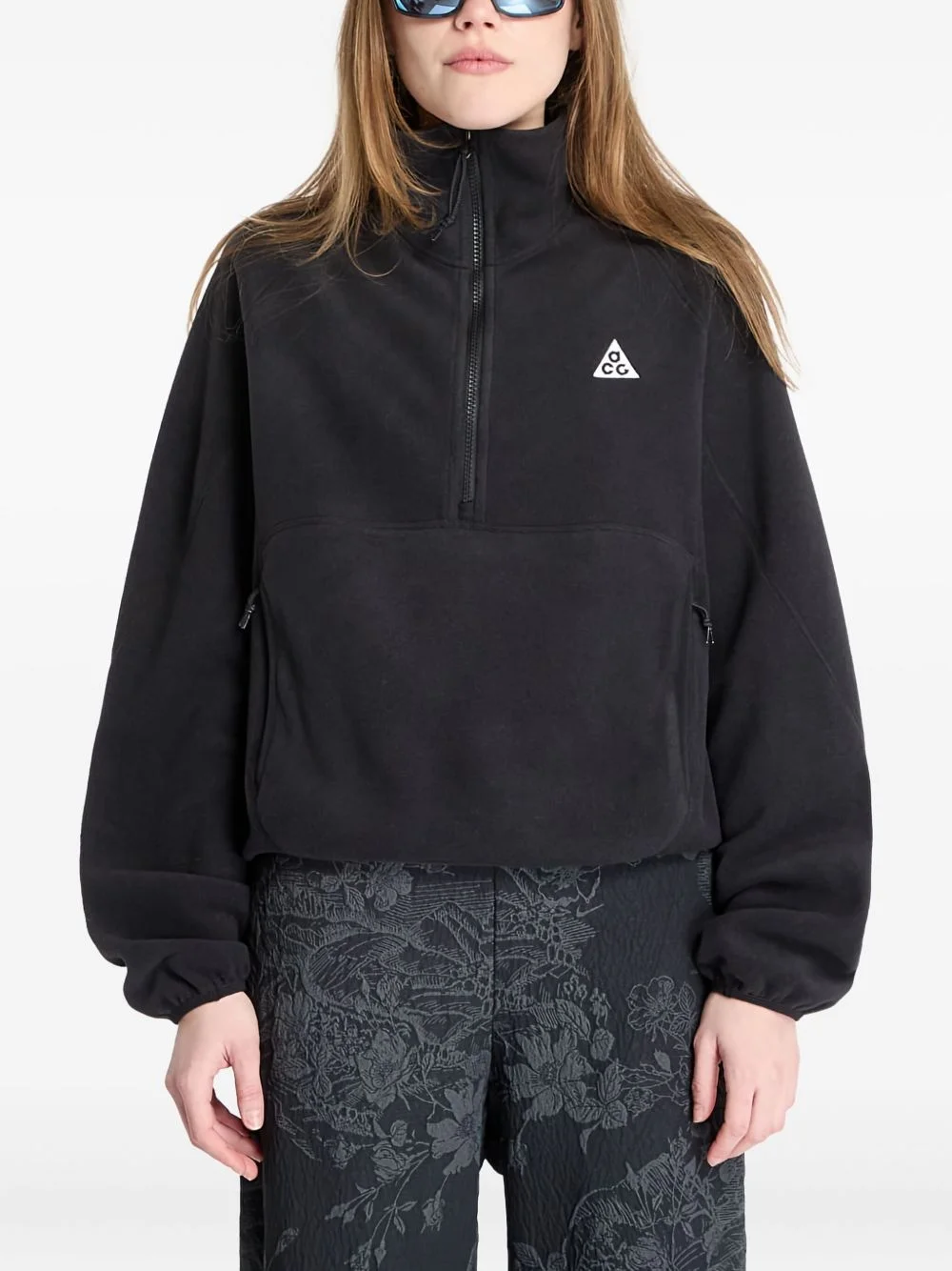 Wolf Tree half-zip fleece sweatshirt - 1