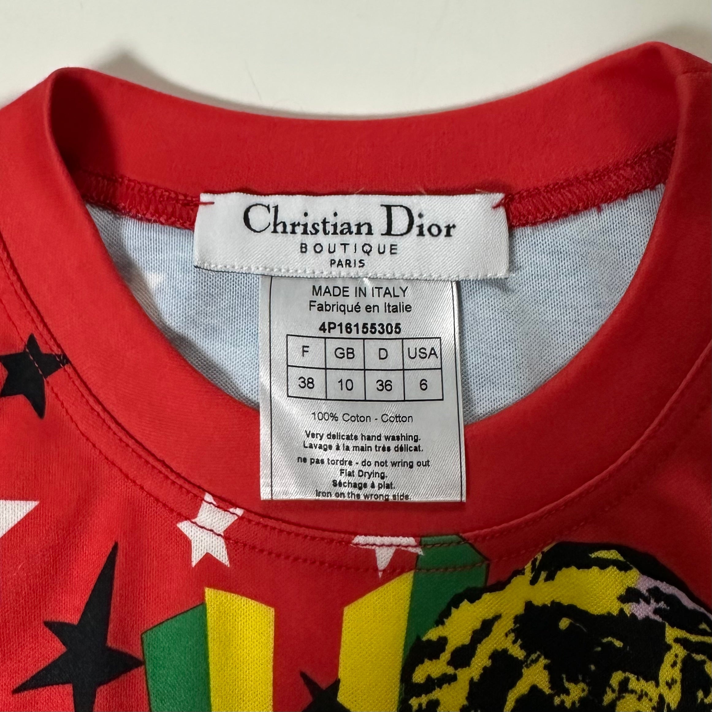 2004 Dior Galliano rasta collection Tシャツ Christian Dior by Galliano 2004 Rasta Collection Tee Shirt