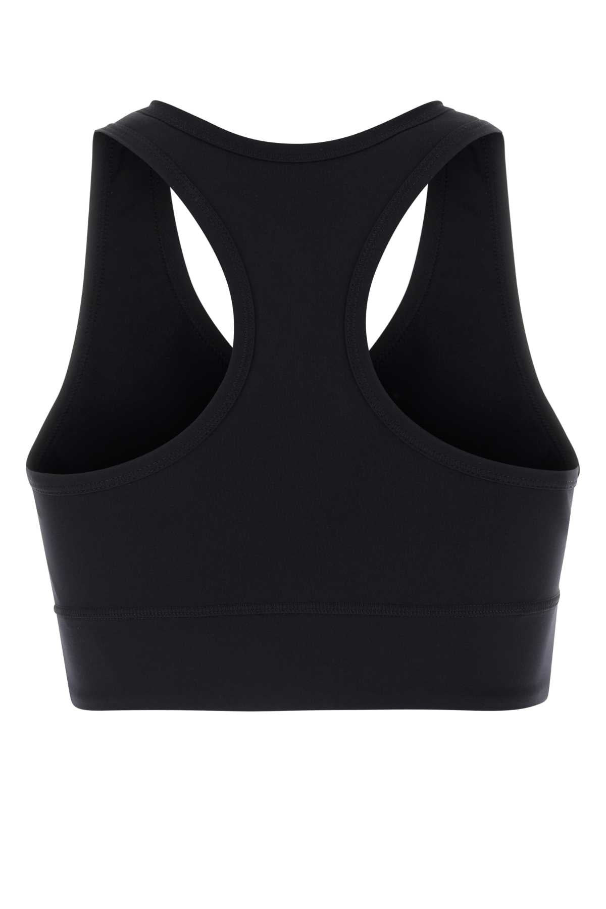 Balenciaga Women Black Stretch Nylon Crop-Top - 2