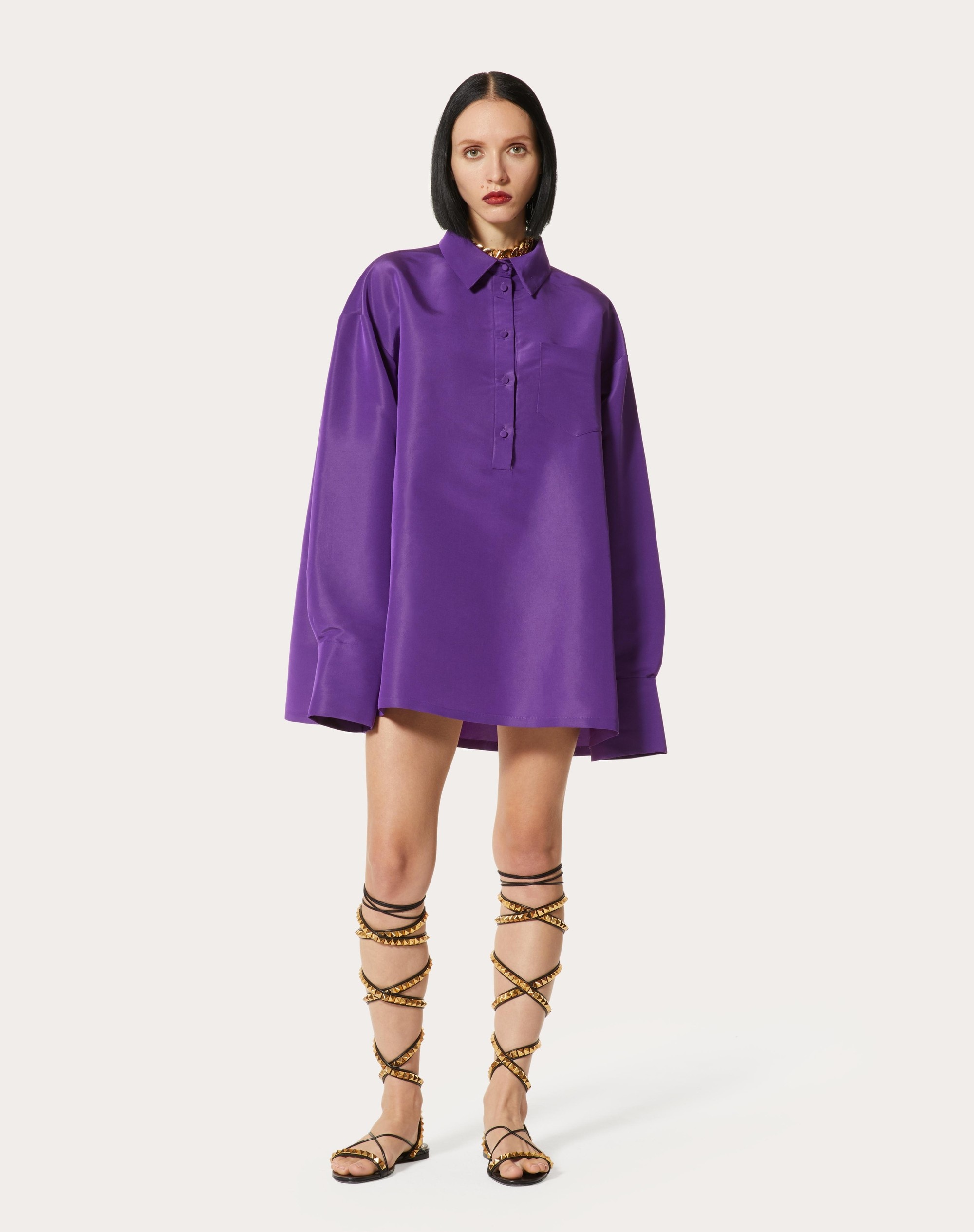 FAILLE SHIRT DRESS - 3