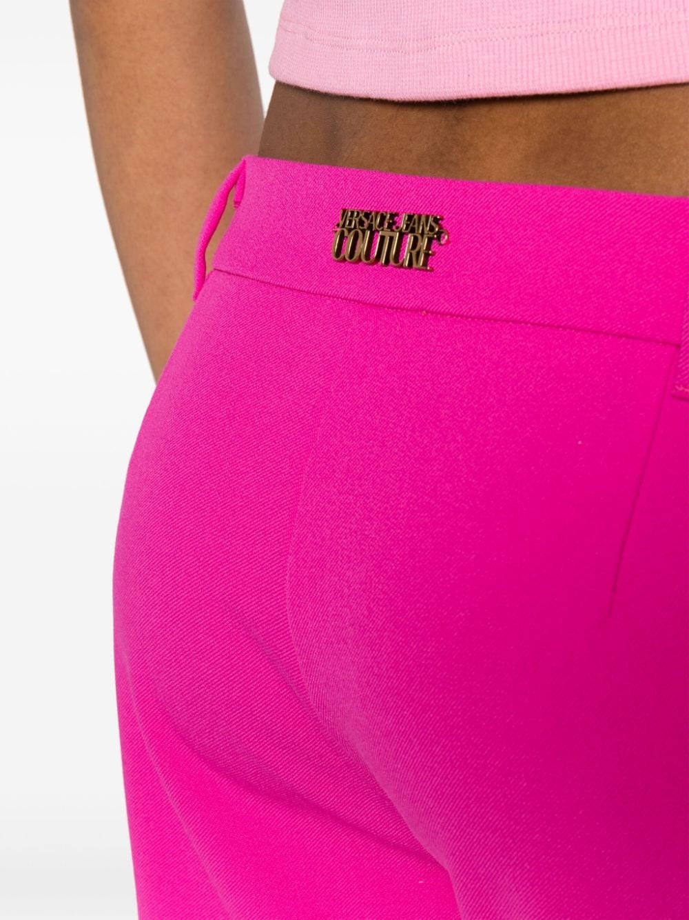 low-rise flared trousers - 5