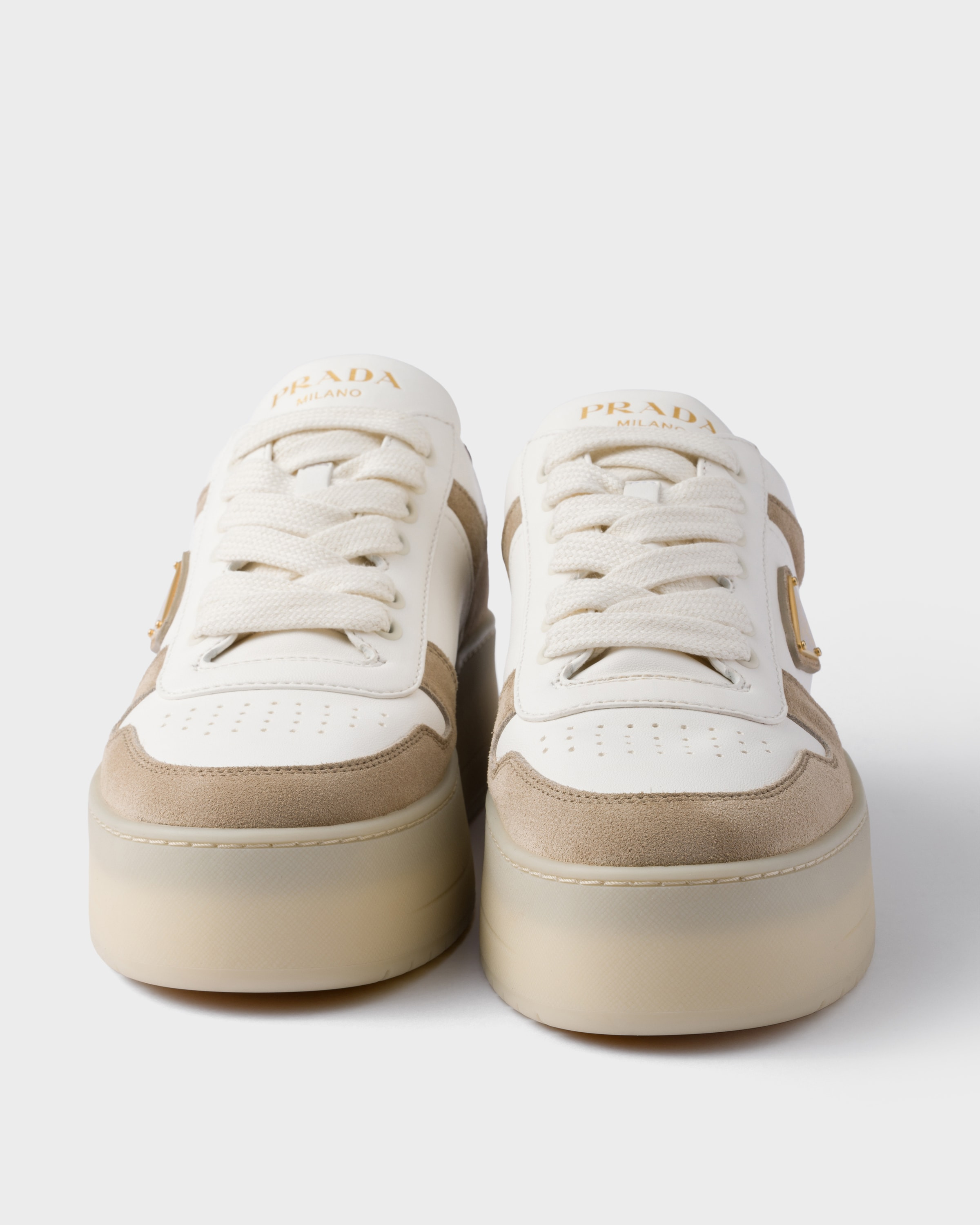 Downtown Bold nappa leather and suede sneakers - 5