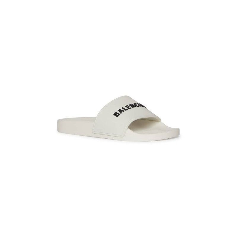 BALENCIAGA Women's Pool Slide Sandal in Beige outlook