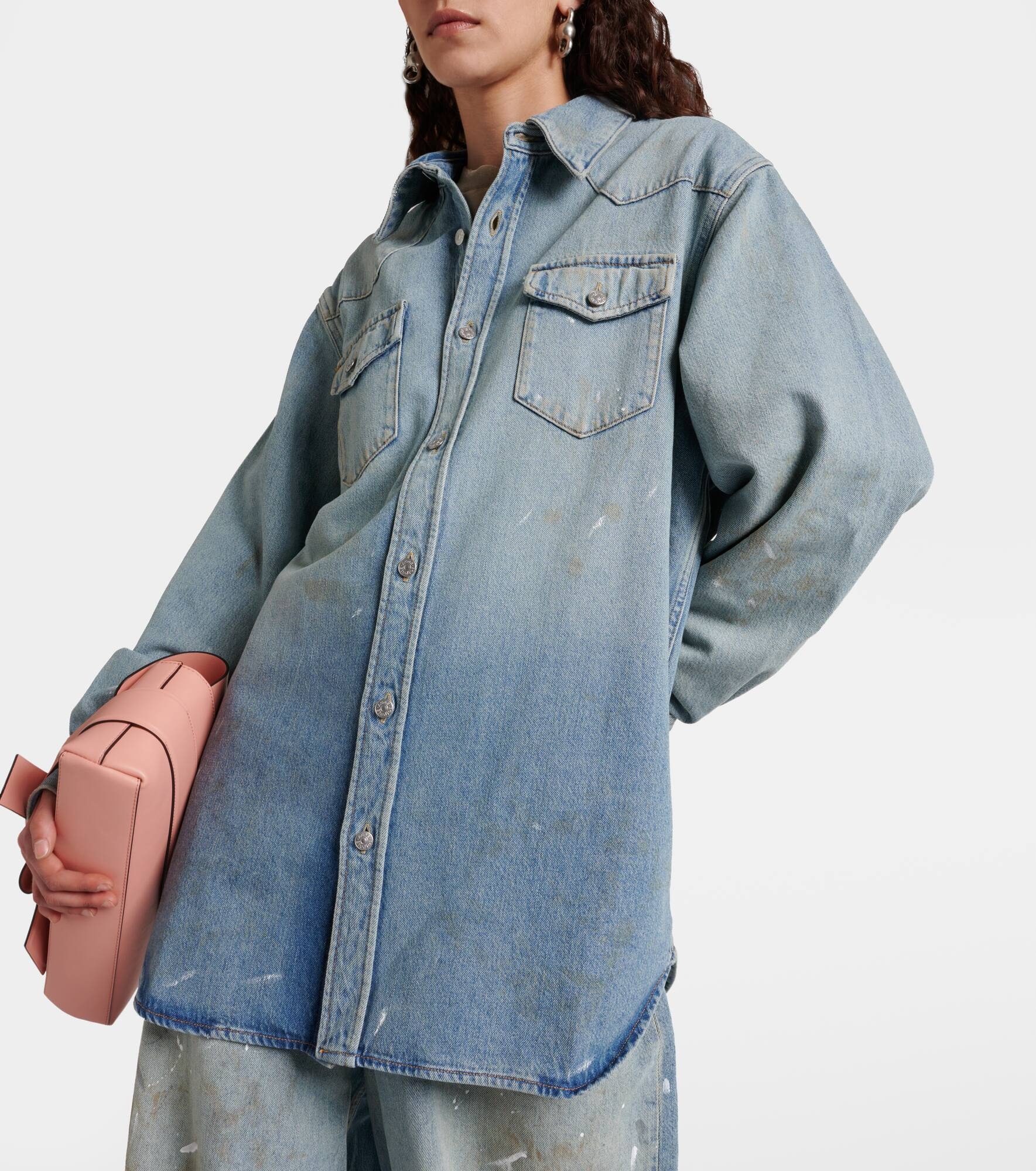 Distressed denim overshirt - 5