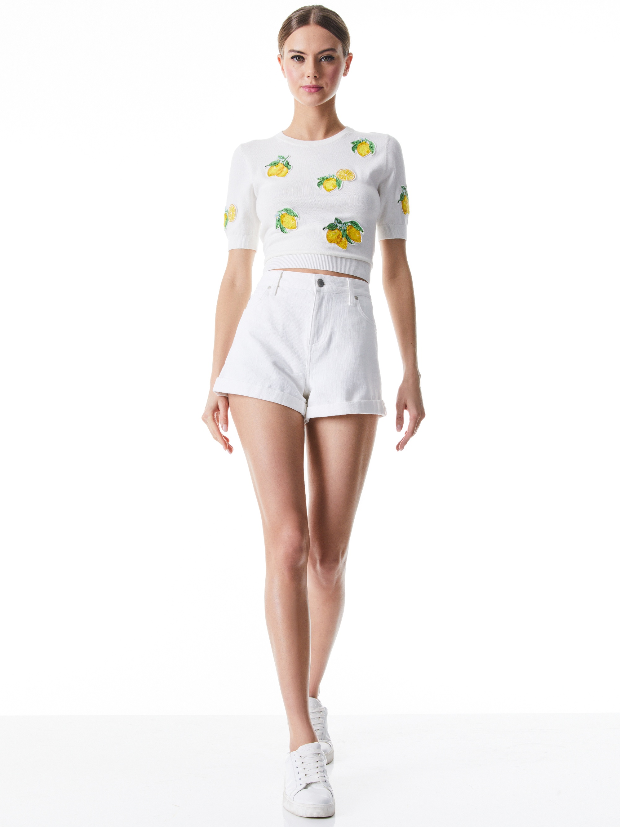 CIARA LEMON EMBELLISHED PULLOVER - 4