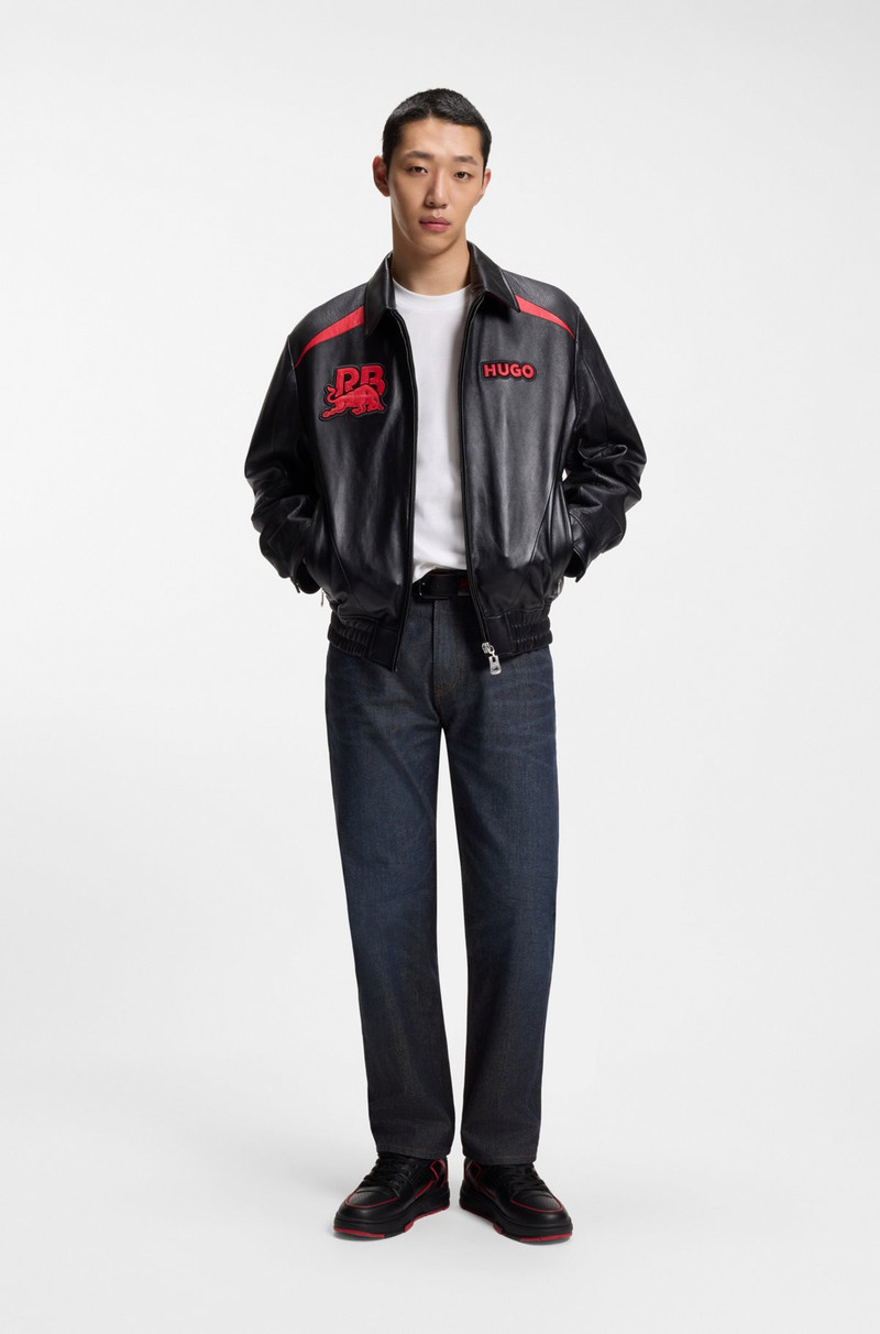 HUGO HUGO X RB REGULAR-FIT JEANS IN BLUE DENIM outlook