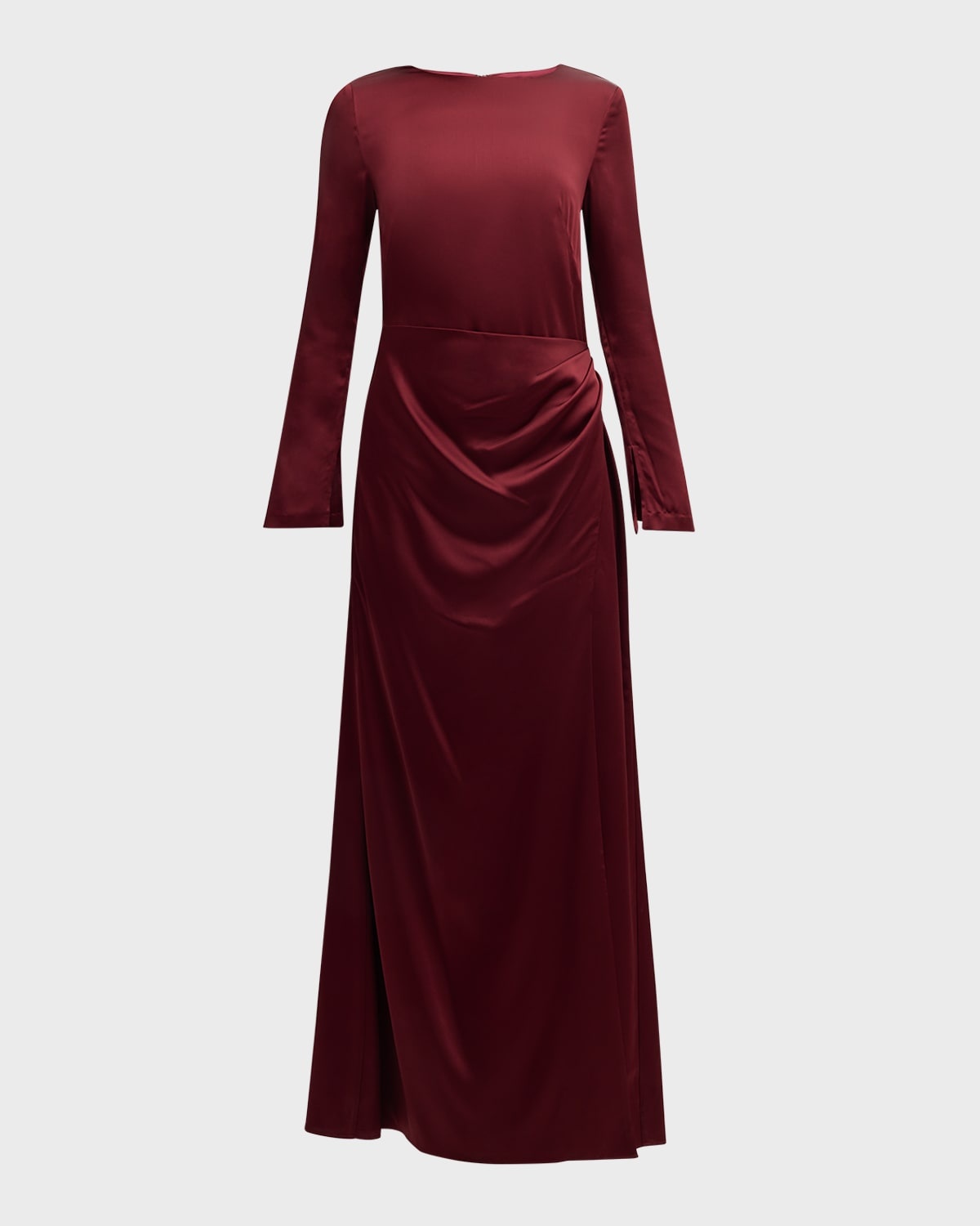 Qiana Draped Satin Gown - 1