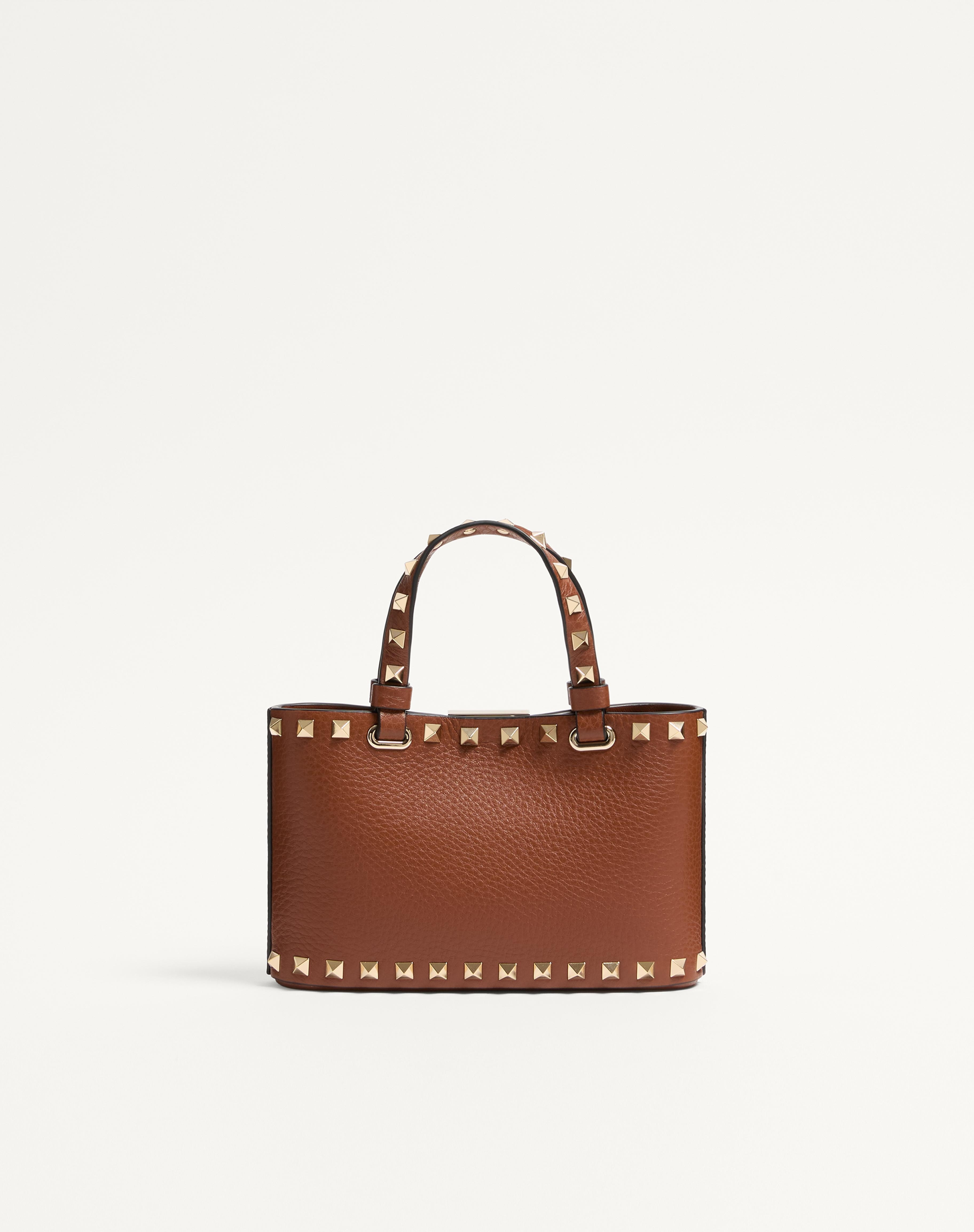 MINI ROCKSTUD SHOPPING BAG IN GRAINY CALFSKIN - 4