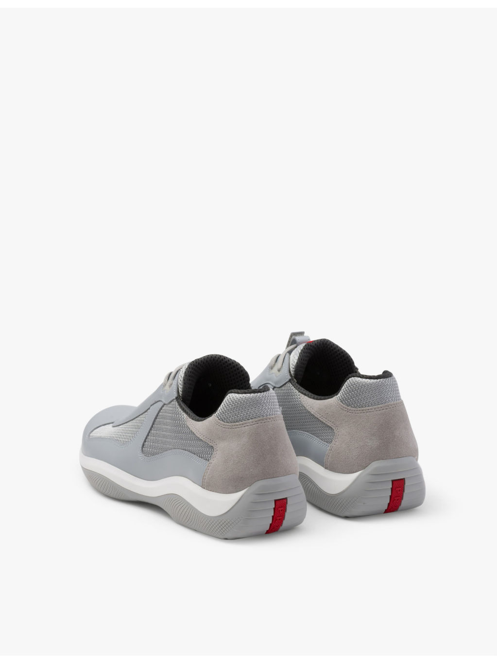 America's Cup ring-embellished leather and mesh low-top trainers - 4
