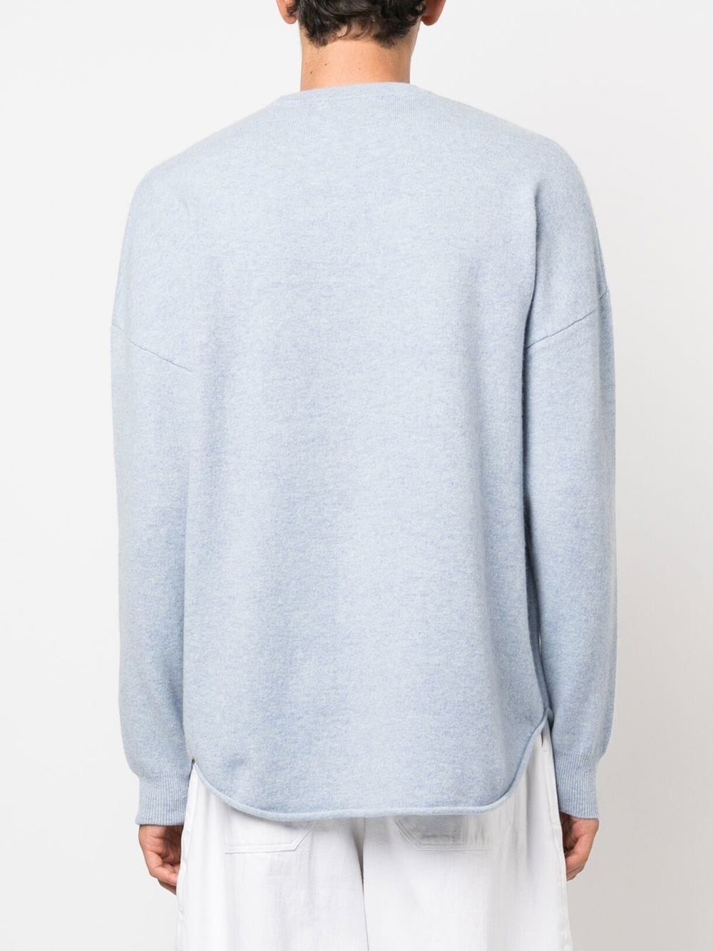 crew-neck fine knit jumper - 4