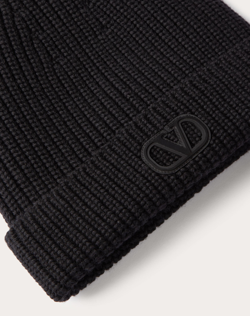 Valentino VLOGO SIGNATURE WOOL BEANIE outlook