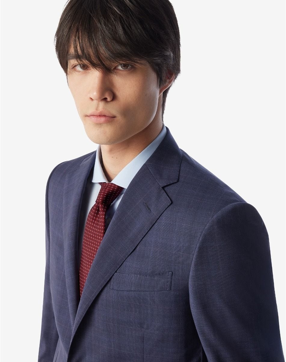 Burgundy printed silk twill tie - 2