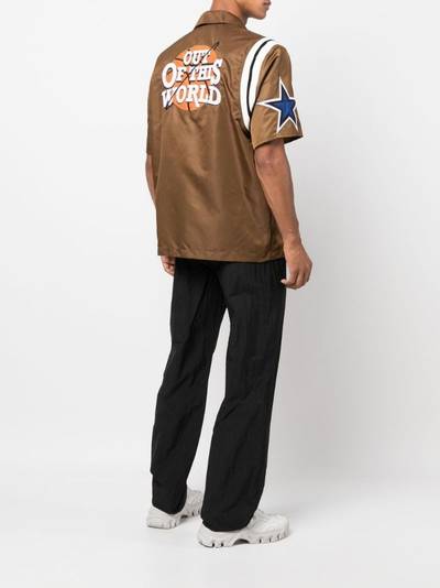 Just Don star-patch graphic-print shirt outlook