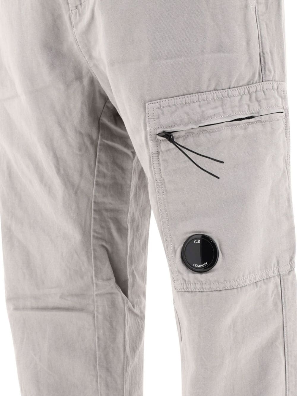 Lens-detail straight-leg trousers - 4